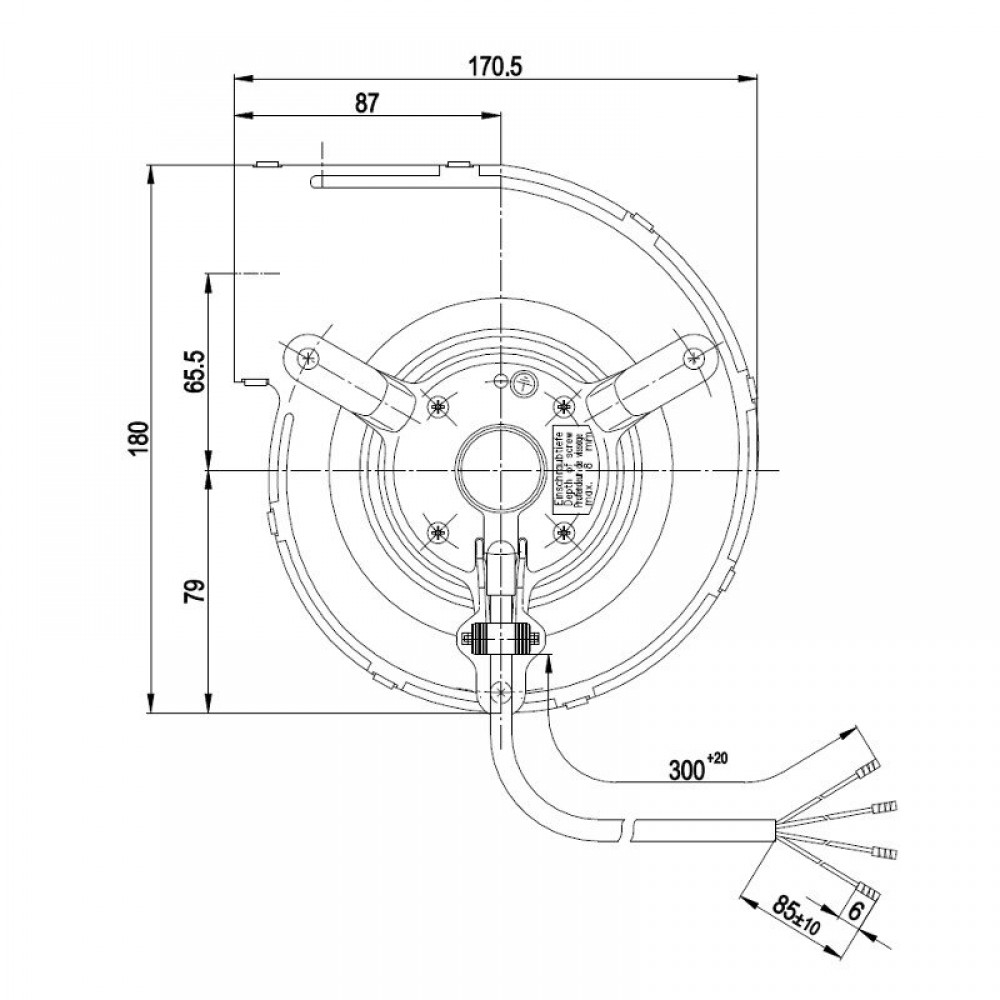 Centrbēdzes ventilators EBM granulu krāsnīm Clam un citām, plūsma 640 m³/h | Ventilatori un pūtēji | Granulu krāsns daļas |