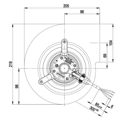 Centrbēdzes ventilators EBM granulu krāsnīm Edilkamin, Karmek One un citi, plūsma 800 m³/h - Ventilatori un pūtēji granulu krāsnīm