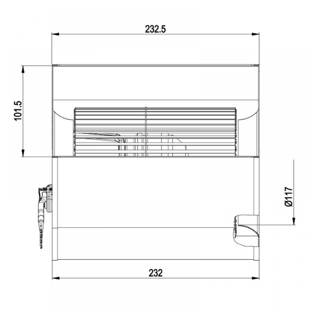 Centrbēdzes ventilators EBM granulu krāsnīm, plūsma 800 m³/h | Ventilatori un pūtēji | Granulu krāsns daļas |