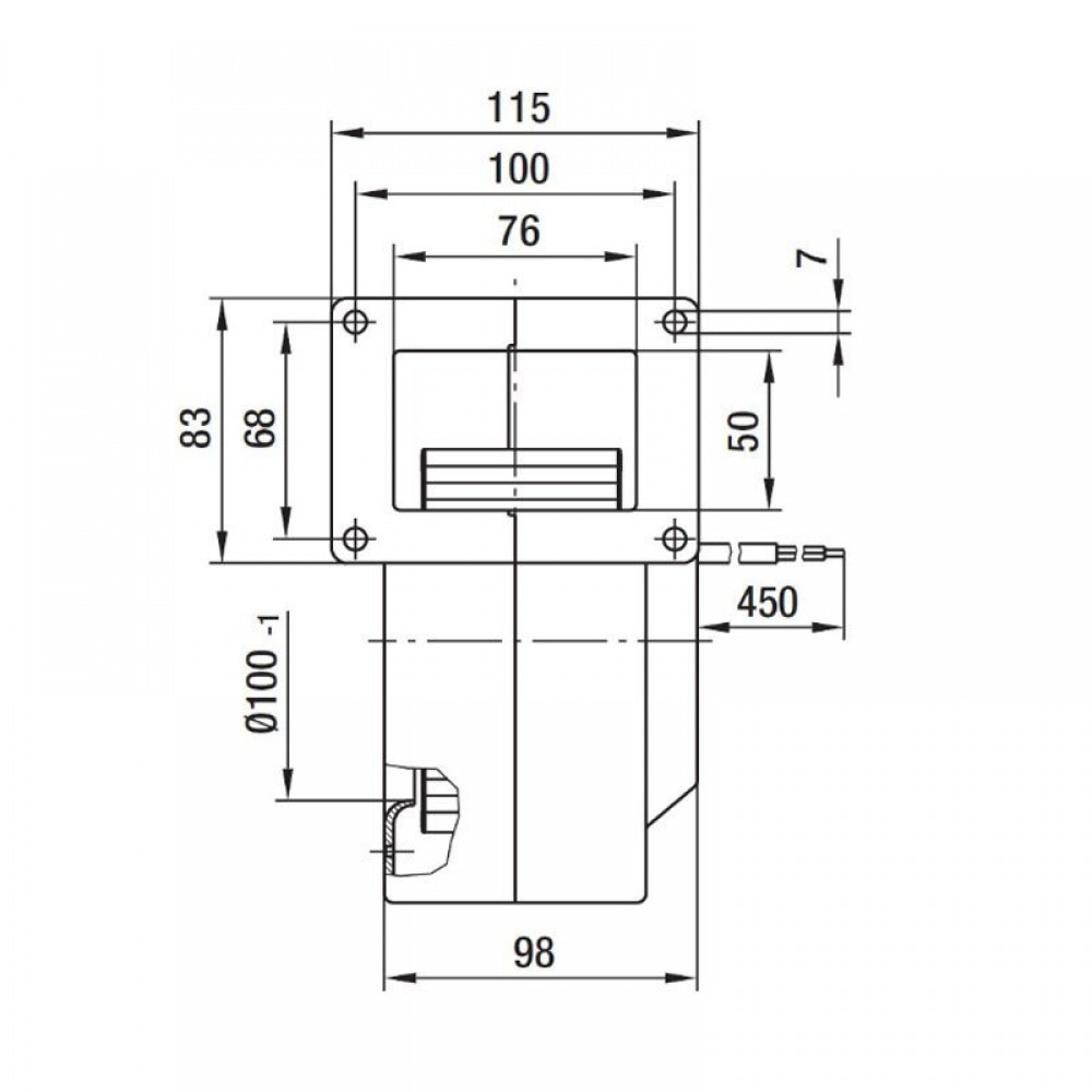 Centrbēdzes ventilators EBM granulu krāsnīm Clam, plūsma 265 m³/h | Ventilatori un pūtēji | Granulu krāsns daļas |