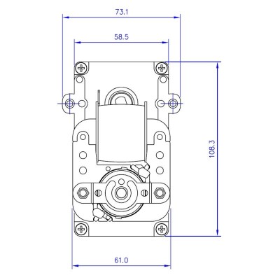 Dobvārpstas zobratu motors Mellor KB1014, 3RPM granulu krāsnīm Karmek One, Caminetti Montegrappa un citiem - Zobratu motori granulu krāsnīm
