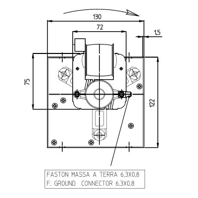 Tangenciālais ventilators granulu krāsnīm Eva Calor, Prisma ar un citi, Ø80 mm, plūsma 251-302 m³/h - Granulu krāsns rezerves daļas