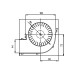 Tangenciālais ventilators granulu krāsnīm ar Ø80 mm, plūsma 251-302 m³/h | Ventilatori un pūtēji | Granulu krāsns daļas |