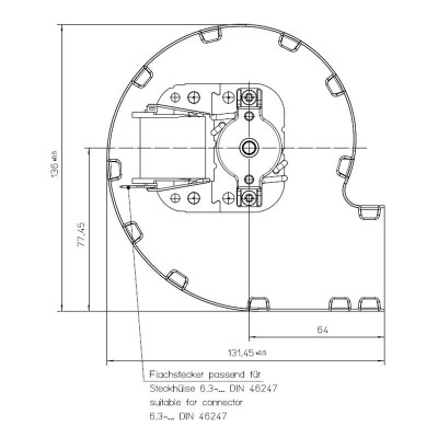 Centrbēdzes ventilators EBM granulu krāsnīm Eva Calor, Prisma un citi, plūsma 95 m³/h - Ventilatori un pūtēji granulu krāsnīm