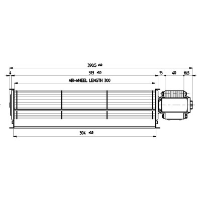 Tangenciālais ventilators Fergas granulu krāsnīm Cadel, Edilkamin un citām ar Ø60 mm, plūsma 255 m³/h - Ventilatori un pūtēji granulu krāsnīm