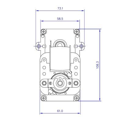 Dobvārpstas zobratu motors Mellor KB1004, 5RPM granulu krāsnīm Karmek One, Eurostek un citiem - Zobratu motori granulu krāsnīm