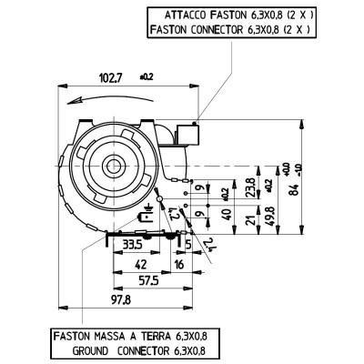 Divkāršs šķērsplūsmas ventilators Fergas granulu krāsnīm Edilkamin, Cadel, Italiana Camini un citi, ar Ø 60mm, plūsma 155 m³/h - Ventilatori un pūtēji granulu krāsnīm