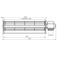Tangenciālais ventilators Fergas granulu krāsnīm Ferroli, Lincar, Olimpia Splendid un citām ar Ø60 mm, plūsma 210 m³/h | Ventilatori un pūtēji | Granulu krāsns daļas |