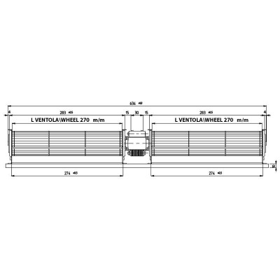 Divkāršs šķērsplūsmas ventilators Fergas granulu krāsnīm Edilkamin, Ecoteck, Ravelli un citi, Ø60 mm, plūsma 248 m³/h - Preču salīdzināšana