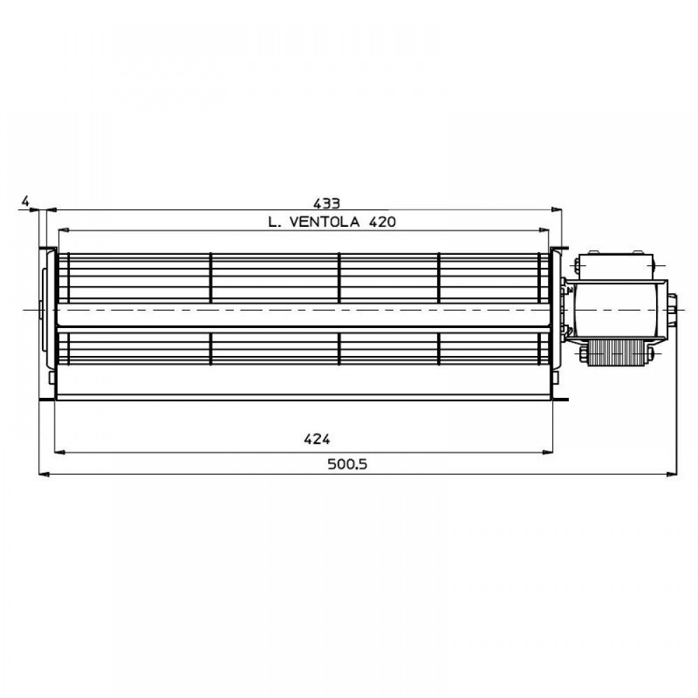 Tangenciālais ventilators Fergas granulu krāsnīm Deville ar Ø60 mm, plūsma 280 m³/h | Ventilatori un pūtēji | Granulu krāsns daļas |