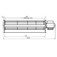Tangenciālais ventilators Fergas granulu krāsnīm Deville ar Ø60 mm, plūsma 280 m³/h | Ventilatori un pūtēji | Granulu krāsns daļas |