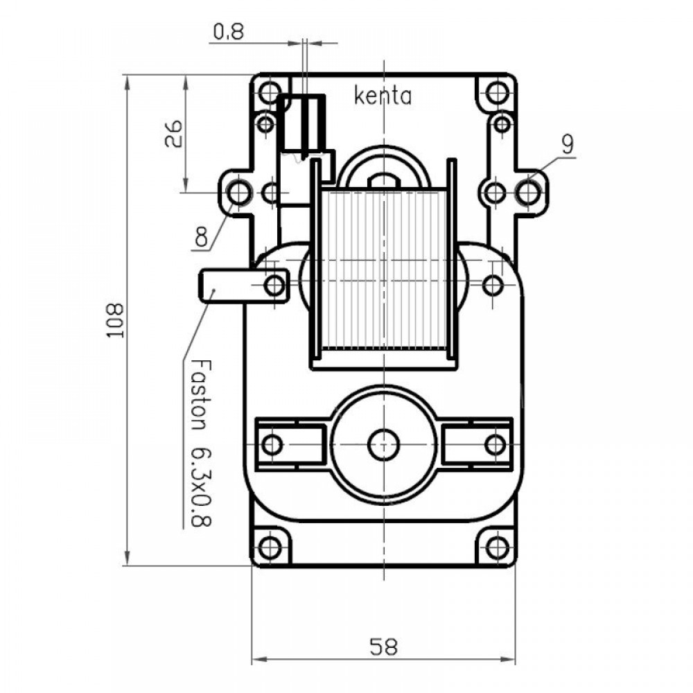Dobvārpstas zobratu motors Kenta K9117153, 5RPM granulu krāsnīm Ambiente E Calore, Bestfire, Cadel, Deville, Karmek One, Puros, Qlima, Italiana Camini un citiem | Zobratu motori | Granulu krāsns daļas |