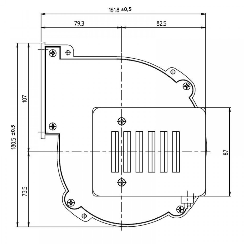 Centrbēdzes ventilators Fergas, plūsma 220 m³/h | Ventilatori un pūtēji | Granulu krāsns daļas |