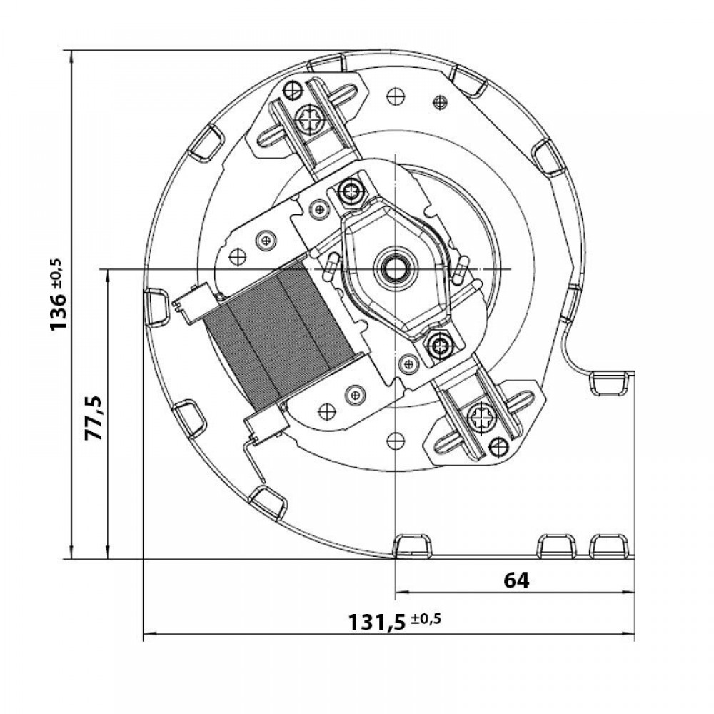 Centrbēdzes ventilators EBM, plūsma 210 m³/h | Ventilatori un pūtēji | Granulu krāsns daļas |