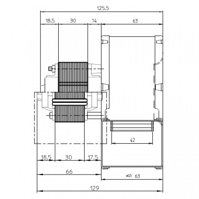 Centrbēdzes ventilators Fergas, granulu kamīniem Eva Calor, Prisma un citi plūsma 121 m³/h - Ventilatori un pūtēji granulu krāsnīm