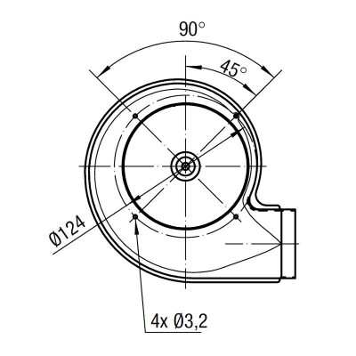 Dūmu nosūcējs EBM granulu krāsnīm Palladio, maksimālā gaisa plūsma 170 m³/h - Ventilatori un pūtēji granulu krāsnīm