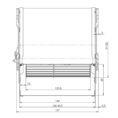 Centrbēdzes ventilators Trial 400 m³/h granulu krāsnīm Ecoteck, Ravelli un citām - Trial