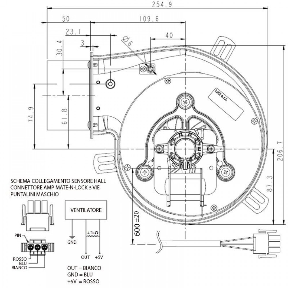 Dūmu nosūces ventilators LN2 Natalini granulu krāsnīm Maksimālā gaisa plūsma 160 m³/h | Ventilatori un pūtēji | Granulu krāsns daļas |