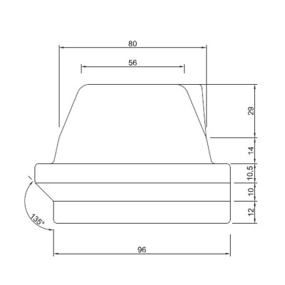 Čuguna degļu katls granulu krāsnim, 165 x 106mm - Degļu katls granulu krāsnīm