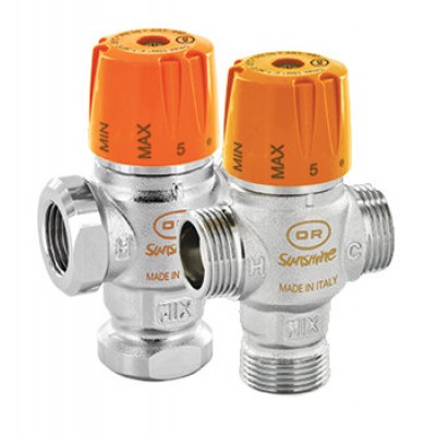Adjustable thermostatic mixing valve, Solar model - Centrālā apkure