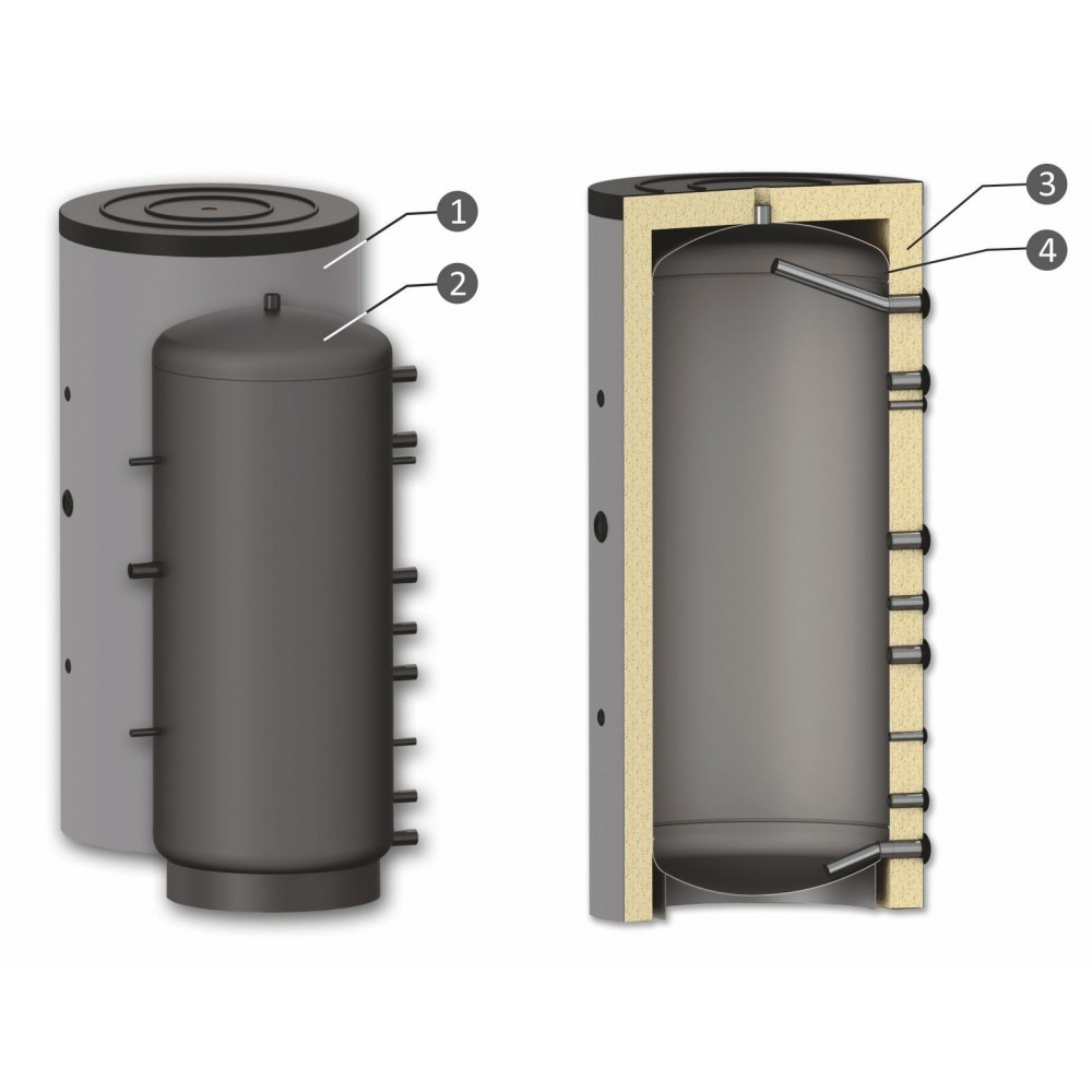 Buffer Tank Sunsystem, Model P 2000, Capacity 2000L, Industrial Vessel | Buffer Tanks | DHW Cylinders & Buffers |