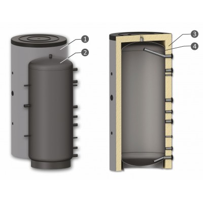 Buffer Tank Sunsystem, Model P 2000, Capacity 2000L, Industrial Vessel - Sunsystem