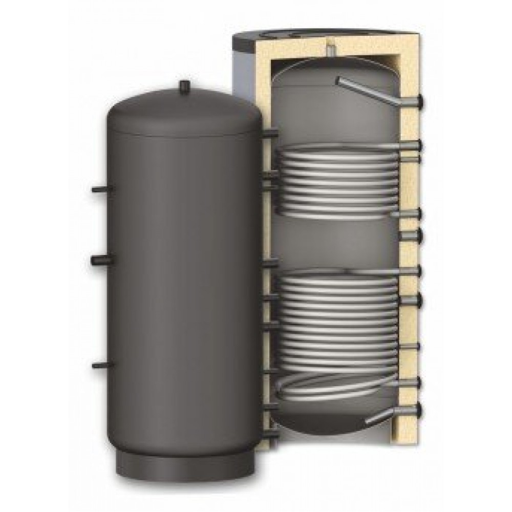 Buffer Tank Sunsystem, Model PR2 1500, Capacity 1500L, Two heat exchanging coils, Industrial Vessel | Buffer Tanks | DHW Cylinders & Buffers |