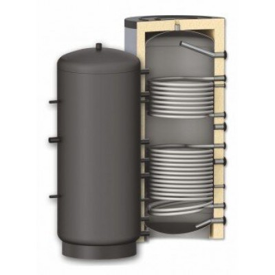 Buffer Tank Sunsystem, Model PR2 1500, Capacity 1500L, Two heat exchanging coils, Industrial Vessel - Sunsystem