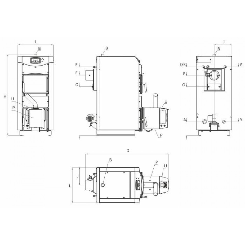 Granulu katls BURNiT WBS AC Pellet 60 Active 90 - Pell 70, 65 kW | Granulu komplekti | Granulas |