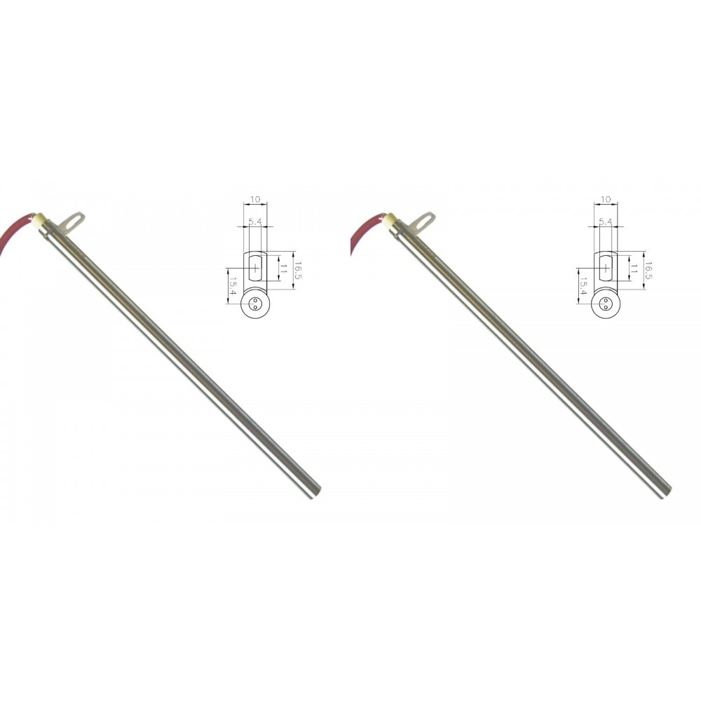 Aizdedze granulu krāsnīm Edilkamin un citām, kopējais garums 280mm, 470W - x2 | Aizdedzes granulu krāsnīm | Granulu krāsns rezerves daļas |
