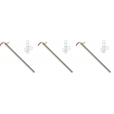 Aizdedze granulu krāsnīm Edilkamin un citām, kopējais garums 280mm, 470W - x3 - Granulu krāsns rezerves daļas