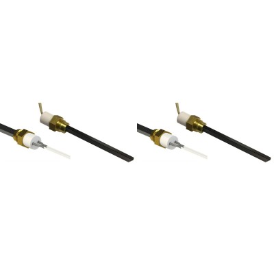 Zemsprieguma aizdedze granulu krāsnīm Eco Spar, BURNiT, Adler, AMG, Ecoteck un citi, kopējais garums 126mm, 120W līdz 24V - x2 - Granulu krāsns rezerves daļas