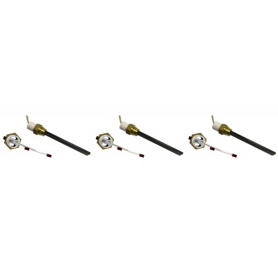 Aizdedze ar melnu kvarca kristālu granulu krāsnīm Eco Spar, BURNiT, Whitfield, Lennox un citi, kopējais garums 123mm, 400W - x3 - 